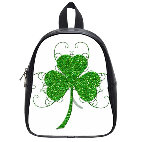 Sparkly Clover Leaves School Bag (Small) from ArtsNow.com Front