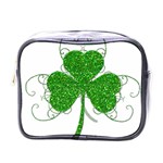 Sparkly Clover Leaves Mini Toiletries Bag (One Side)