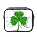 Sparkly Clover Leaves Mini Toiletries Bag (Two Sides)