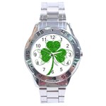 Sparkly Clover Leaves Stainless Steel Analogue Men’s Watch