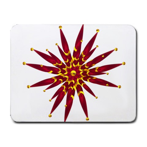 Burgundy Gold Flower Small Mousepad from ArtsNow.com Front