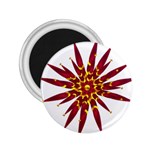 Burgundy Gold Flower 2.25  Magnet