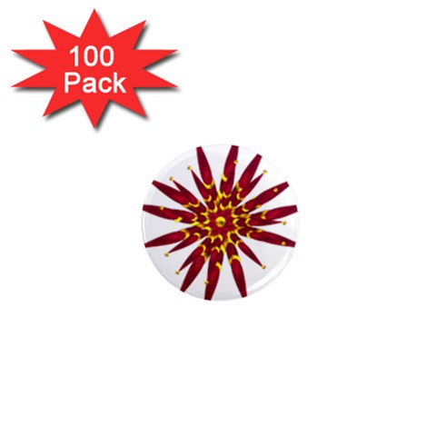 Burgundy Gold Flower 1  Mini Magnet (100 pack)  from ArtsNow.com Front