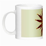 Burgundy Gold Flower Night Luminous Mug