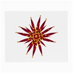 Burgundy Gold Flower Glasses Cloth (Small)