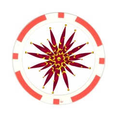 Burgundy Gold Flower Poker Chip Card Guard from ArtsNow.com Front