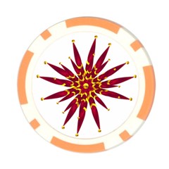 Burgundy Gold Flower Poker Chip Card Guard from ArtsNow.com Front