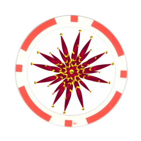 Burgundy Gold Flower Poker Chip Card Guard from ArtsNow.com Back