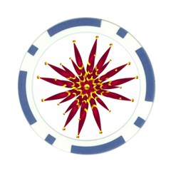 Burgundy Gold Flower Poker Chip Card Guard from ArtsNow.com Back