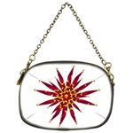 Burgundy Gold Flower Chain Purse (One Side)