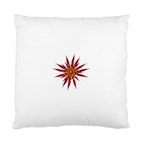 Burgundy Gold Flower Cushion Case (One Side) from ArtsNow.com Front