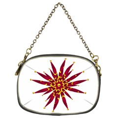 Burgundy Gold Flower Chain Purse (Two Sides) from ArtsNow.com Front