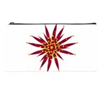 Burgundy Gold Flower Pencil Case