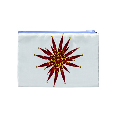 Burgundy Gold Flower Cosmetic Bag (Medium) from ArtsNow.com Back