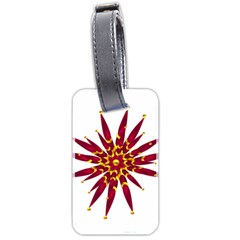 Burgundy Gold Flower Luggage Tag (two sides) from ArtsNow.com Back