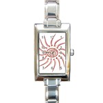 Pink Sunshine Rectangular Italian Charm Watch