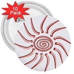 Pink Sunshine 3  Button (10 pack)