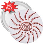 Pink Sunshine 3  Button (100 pack)