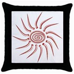 Pink Sunshine Throw Pillow Case (Black)