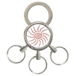 Pink Sunshine 3-Ring Key Chain