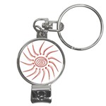 Pink Sunshine Nail Clippers Key Chain