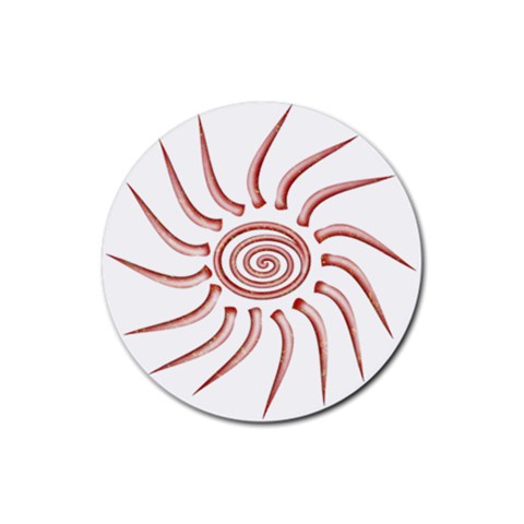 Pink Sunshine Rubber Coaster (Round) from ArtsNow.com Front