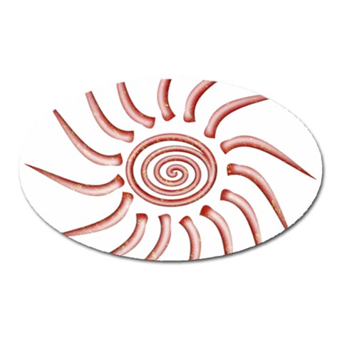 Pink Sunshine Magnet (Oval) from ArtsNow.com Front