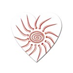 Pink Sunshine Magnet (Heart)