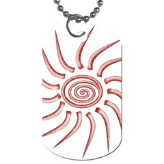 Pink Sunshine Dog Tag (Two Sides) from ArtsNow.com Front