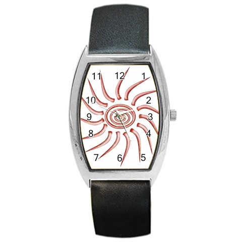 Pink Sunshine Barrel Style Metal Watch from ArtsNow.com Front