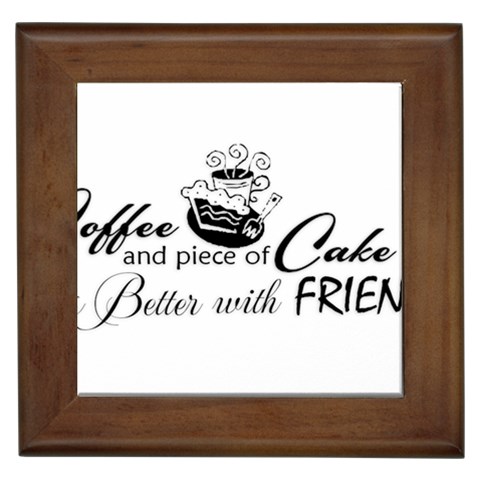 Coffee and Cake Framed Tile from ArtsNow.com Front