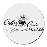 Coffee and Cake Round Mousepad