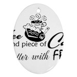 Coffee and Cake Ornament (Oval)