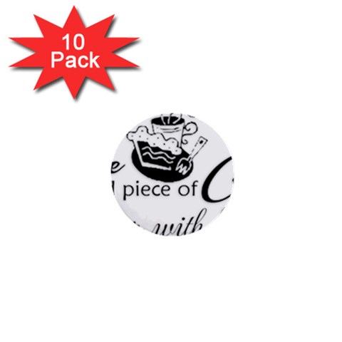 Coffee and Cake 1  Mini Button (10 pack)  from ArtsNow.com Front