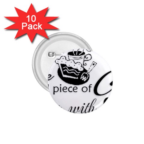 Coffee and Cake 1.75  Button (10 pack)  from ArtsNow.com Front