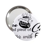 Coffee and Cake 2.25  Handbag Mirror