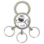 Coffee and Cake 3-Ring Key Chain