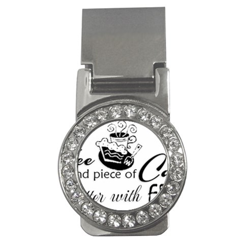 Coffee and Cake Money Clip (CZ) from ArtsNow.com Front