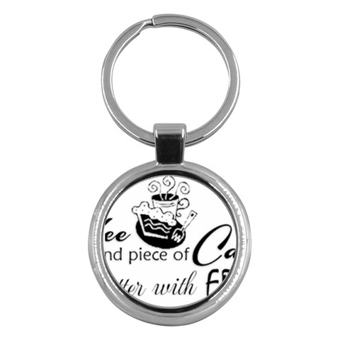 Coffee and Cake Key Chain (Round) from ArtsNow.com Front