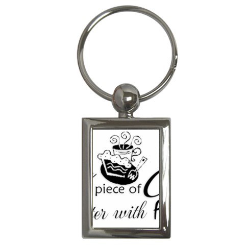 Coffee and Cake Key Chain (Rectangle) from ArtsNow.com Front