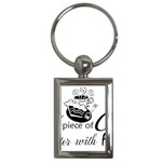 Coffee and Cake Key Chain (Rectangle)