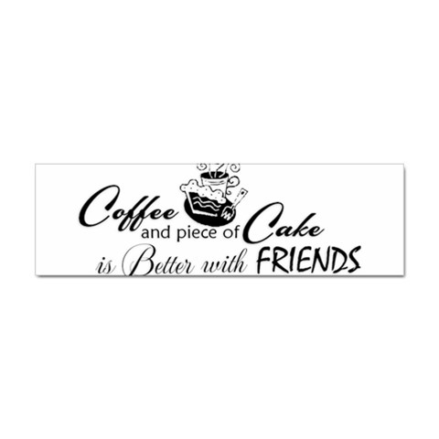 Coffee and Cake Sticker (Bumper) from ArtsNow.com Front