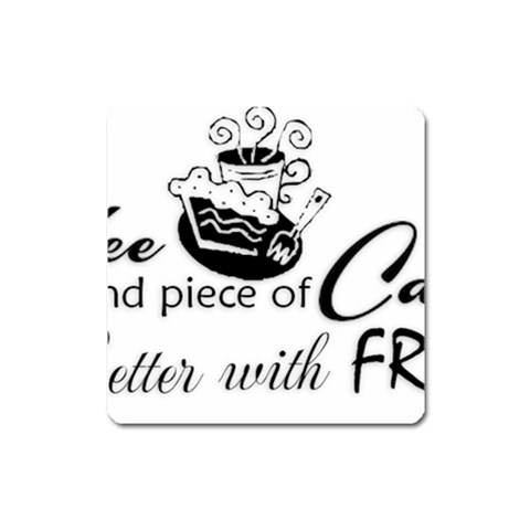 Coffee and Cake Magnet (Square) from ArtsNow.com Front