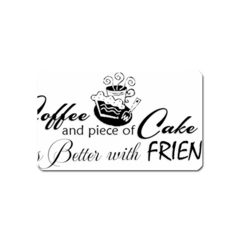 Coffee and Cake Magnet (Name Card) from ArtsNow.com Front