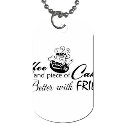 Coffee and Cake Dog Tag (One Side) from ArtsNow.com Front