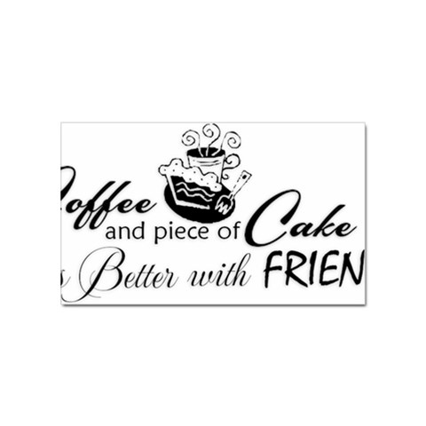 Coffee and Cake Sticker Rectangular (10 pack) from ArtsNow.com Front