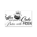 Coffee and Cake Sticker Rectangular (10 pack)