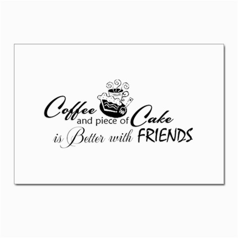 Coffee and Cake Postcards 5  x 7  (Pkg of 10) from ArtsNow.com Front