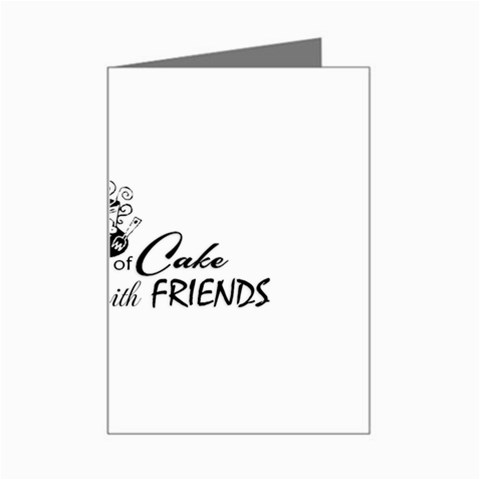 Coffee and Cake Mini Greeting Card from ArtsNow.com Left