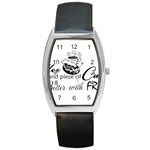 Coffee and Cake Barrel Style Metal Watch